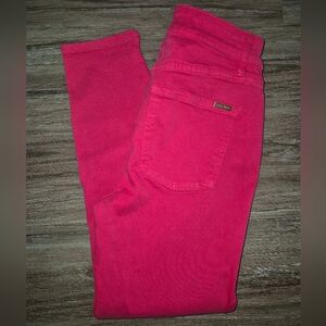 White House Black Market Pink Skinny Crop Jeans Sz 2